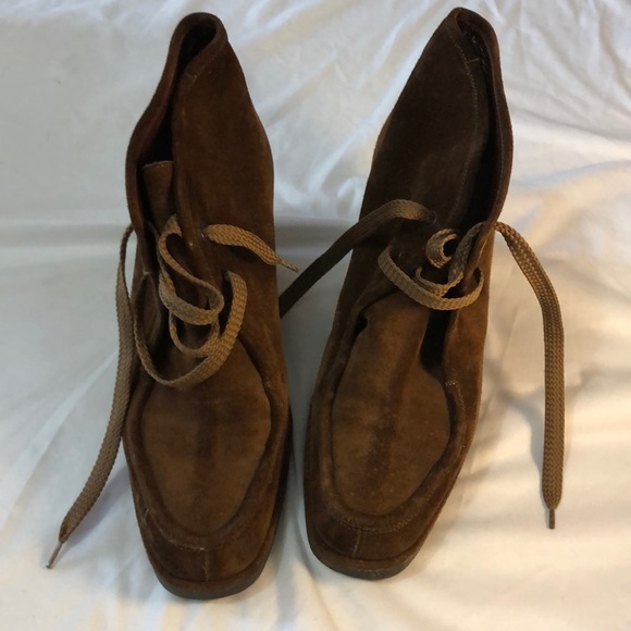 Donna Karan wedge suede booties - Picture 2 of 8